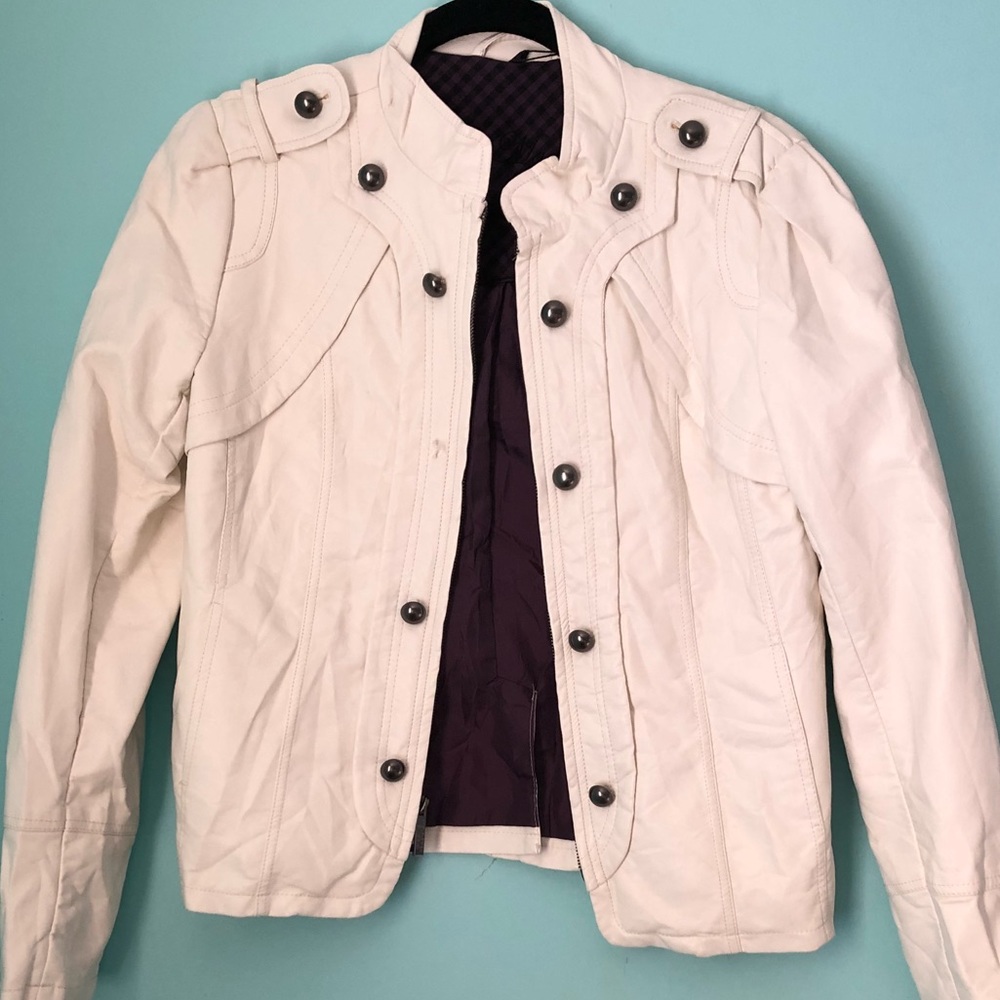 White leather jacket